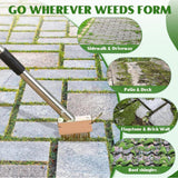 Maxbell Manual Crevice Weeding Brush Crevice Cleaning Tool for Driveway Cracks Decks