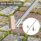 Maxbell Manual Crevice Weeding Brush Crevice Cleaning Tool for Driveway Cracks Decks