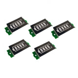Maxbell 5 Pieces 1S-8S Battery Capacity Indicator Module Easy to Use Practical 3-34V