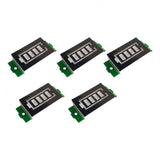 Maxbell 5 Pieces 1S-8S Battery Capacity Indicator Module Easy to Use Practical 3-34V