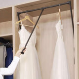 Maxbell Pull Down Closet Rod Easy to Install Adjustable Lift Wardrobe Rail