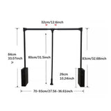 Maxbell Pull Down Closet Rod Easy to Install Adjustable Lift Wardrobe Rail
