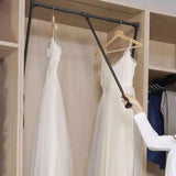 Maxbell Pull Down Closet Rod Easy to Install Adjustable Lift Wardrobe Rail