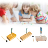 Maxbell Tuning Fork Metal Wood Speaker with Resonance Box for Primary School 512HZ Tuning Fork
