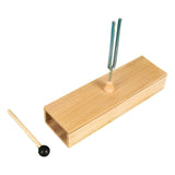 Maxbell Tuning Fork Metal Wood Speaker with Resonance Box for Primary School 256HZ Tuning Fork