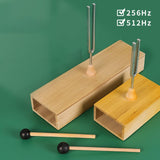 Maxbell Tuning Fork Metal Wood Speaker with Resonance Box for Primary School 256HZ Tuning Fork