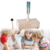 Maxbell Tuning Fork Metal Wood Speaker with Resonance Box for Primary School 440HZ Virbration