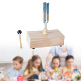 Maxbell Tuning Fork Metal Wood Speaker with Resonance Box for Primary School 440HZ Virbration