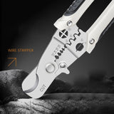 Maxbell 5 in 1 Wire Stripper Cable Cutter Anti Slip Rubber Handle Sturdy 7.2x2.1inch