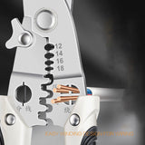 Maxbell 5 in 1 Wire Stripper Cable Cutter Anti Slip Rubber Handle Sturdy 7.2x2.1inch