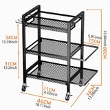 Maxbell Exercising Mat Storage Rack 3 Tier Home Gym Storage for Resistance Bands Dumbbells