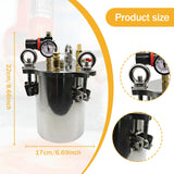 Maxbell Glue Dispenser Pressure Tank Easy Assembly Stainless Steel for Paints Glues 1L