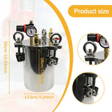 Maxbell Glue Dispenser Pressure Tank Easy Assembly Stainless Steel for Paints Glues 2L