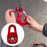 Maxbell 10 Ton Winch Snatch Block Portable Towing Pulley Block for UTV Tractor Truck Red