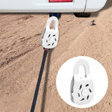 Maxbell 10 Ton Winch Snatch Block Portable Towing Pulley Block for UTV Tractor Truck White
