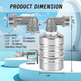 Maxbell Water Float Valves Water Control for Cistern Sump Water Towers Kitchen