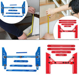 Maxbell Stair Tread Template Tool Versatile for Shelf Cutting Stairs Wall Partitions Blue