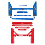 Maxbell Stair Tread Template Tool Versatile for Shelf Cutting Stairs Wall Partitions Blue