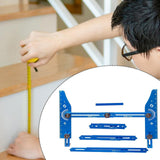 Maxbell Stair Tread Template Tool Versatile for Shelf Cutting Stairs Wall Partitions Blue