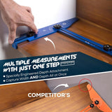 Maxbell Stair Tread Template Tool Versatile for Shelf Cutting Stairs Wall Partitions Blue