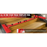 Maxbell Stair Tread Template Tool Versatile for Shelf Cutting Stairs Wall Partitions Red