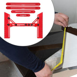 Maxbell Stair Tread Template Tool Versatile for Shelf Cutting Stairs Wall Partitions Red