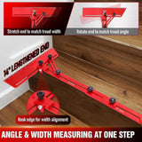 Maxbell Stair Tread Template Tool Versatile for Shelf Cutting Stairs Wall Partitions Red