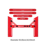 Maxbell Stair Tread Template Tool Versatile for Shelf Cutting Stairs Wall Partitions Red