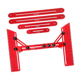 Maxbell Stair Tread Template Tool Versatile for Shelf Cutting Stairs Wall Partitions Red