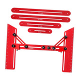 Maxbell Stair Tread Template Tool Versatile for Shelf Cutting Stairs Wall Partitions Red