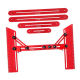 Maxbell Stair Tread Template Tool Versatile for Shelf Cutting Stairs Wall Partitions Red