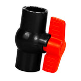 Maxbell PVC Ball Valve Slip Fitting Aquarium Socket Valve Sewage Pipe Control Valve Inner Dia 3.2cm