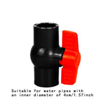 Maxbell PVC Ball Valve Slip Fitting Aquarium Socket Valve Sewage Pipe Control Valve Inner Dia 4cm