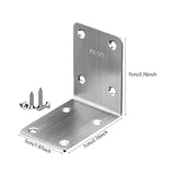 Maxbell Right Angle Bracket Multifunctional Corner Brace for Tables Shelves Dressers 7cmx5cmx7cm