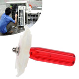 Maxbell Air Conditioner Fin Comb Radiator Cleaner 4.3x3.3inch Sturdy A/C Repair Tool Red