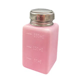 Maxbell Push Down Alcohol Dispenser Portable Empty Pumping Bottle for Personal Salon 180 ml