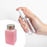 Maxbell Push Down Alcohol Dispenser Portable Empty Pumping Bottle for Personal Salon 180 ml