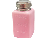 Maxbell Push Down Alcohol Dispenser Portable Empty Pumping Bottle for Personal Salon 180 ml