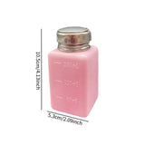 Maxbell Push Down Alcohol Dispenser Portable Empty Pumping Bottle for Personal Salon 180 ml