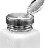 Maxbell Push Down Liquid Dispenser Premium Pump Bottle for Nail Polish Remover White 120 ml