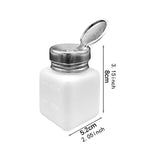 Maxbell Push Down Liquid Dispenser Premium Pump Bottle for Nail Polish Remover White 120 ml