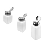 Maxbell Push Down Liquid Dispenser Premium Pump Bottle for Nail Polish Remover White 120 ml