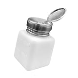 Maxbell Push Down Liquid Dispenser Premium Pump Bottle for Nail Polish Remover White 120 ml