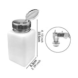 Maxbell Push Down Liquid Dispenser Premium Pump Bottle for Nail Polish Remover White 180 ml