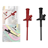 Maxbell Insulation Test Clip Hook Multimeter Heavy Duty Professional 4mm Banana Plug Red