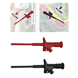 Maxbell Insulation Test Clip Hook Multimeter Heavy Duty Professional 4mm Banana Plug Red