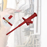 Maxbell Insulation Test Clip Hook Multimeter Heavy Duty Professional 4mm Banana Plug Red