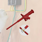 Maxbell Insulation Test Clip Hook Multimeter Heavy Duty Professional 4mm Banana Plug Red