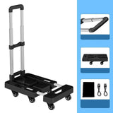Maxbell Folding Hand Truck Hand Truck Compact Trolley for Office Travel Moving black