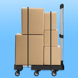 Maxbell Folding Hand Truck Hand Truck Compact Trolley for Office Travel Moving black